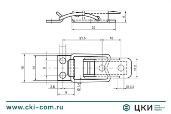 Замок-стяжка 42мм ц. (2.45.00)