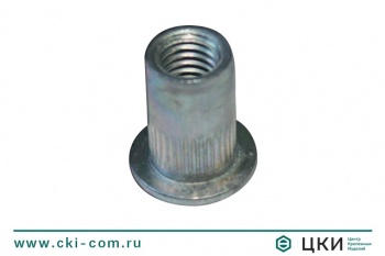 Заклепка-гайка круглая гладкая закрытая с цилиндрическим буртом
