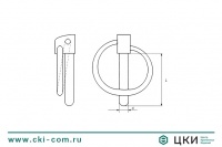 Шплинт с кольцом (чека) ~DIN 11023