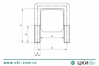 Болт U-ОБРАЗНЫЙ, прямоугольный тип ART.3575 М10 A=42ММ, нерж. сталь A4