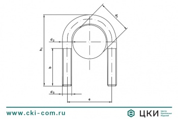 Болт-скоба u-образной формы DIN3570 A 38, нерж. сталь A2