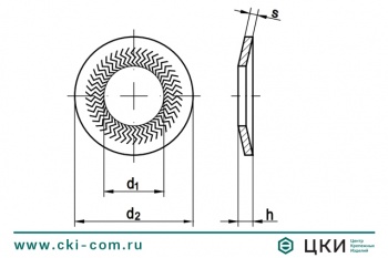 Шайба контактная ART.88124 М12 12.4х27.25х1.8, нерж. сталь A4