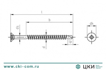 Саморез по дереву ART 9044 c длинным буром 4.0х40 сталь А2 TX20