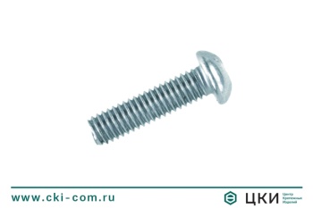 Винт с полукруглой головкой и шестигранным углублением ISO 7380-1 М6х25-25 нерж. сталь A4-070 HEX4